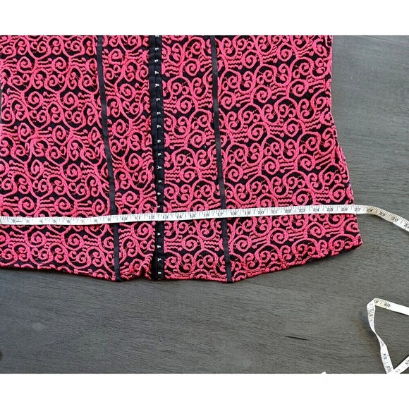 Avenue Y2k Red Black Lace Overlay Corset Close Top Size 3XL WhimsyGoth Fairy - Picture 6 of 9